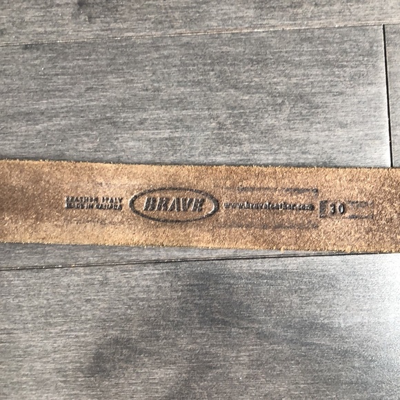 Brave leather belt. Brownish black. - Picture 2 of 6